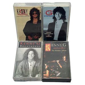 Kenny G Cassette Lot of 4 Tapes Duotones Breathless Silhouette Miracles Jazz